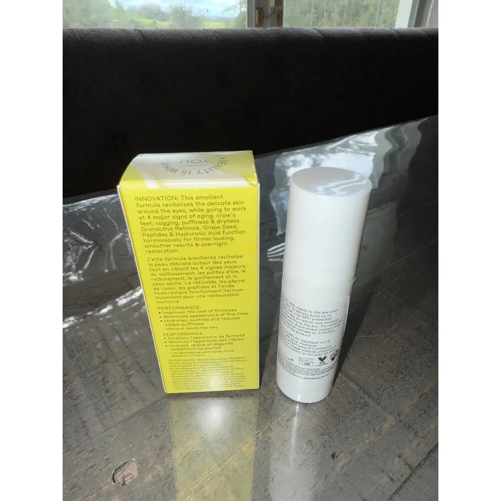 Volition Grenache Retinol Eye Cream with Peptides Hyaluronic Acid 15ml 0.5oz NIB